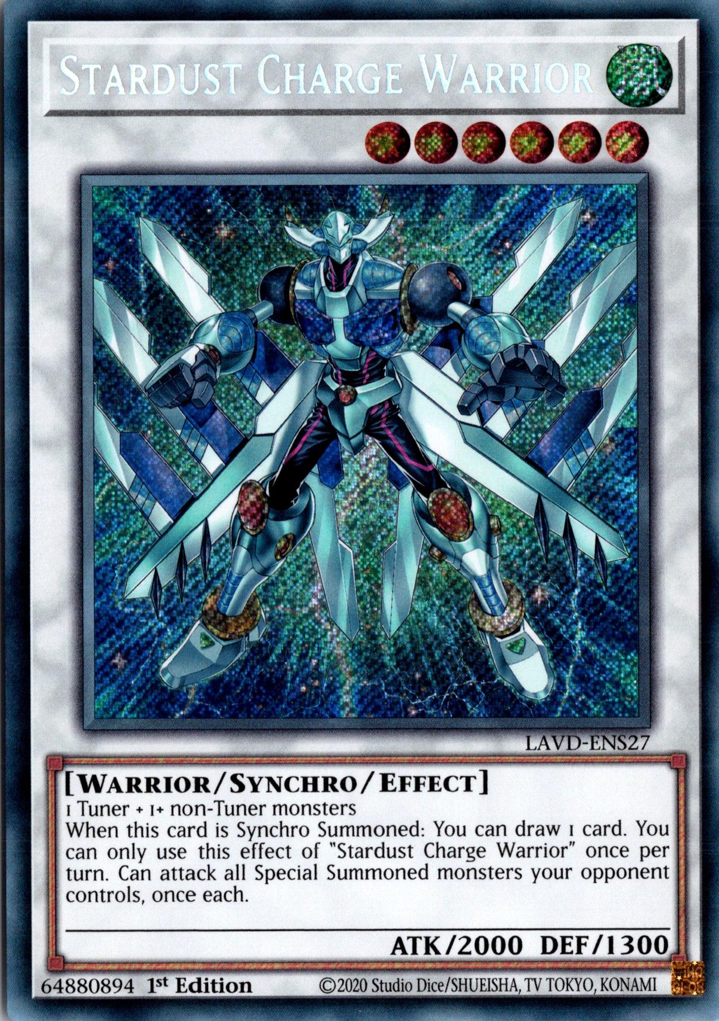 Stardust Charge Warrior - LAVD-ENS27 - 1st Edition - Secret Rare