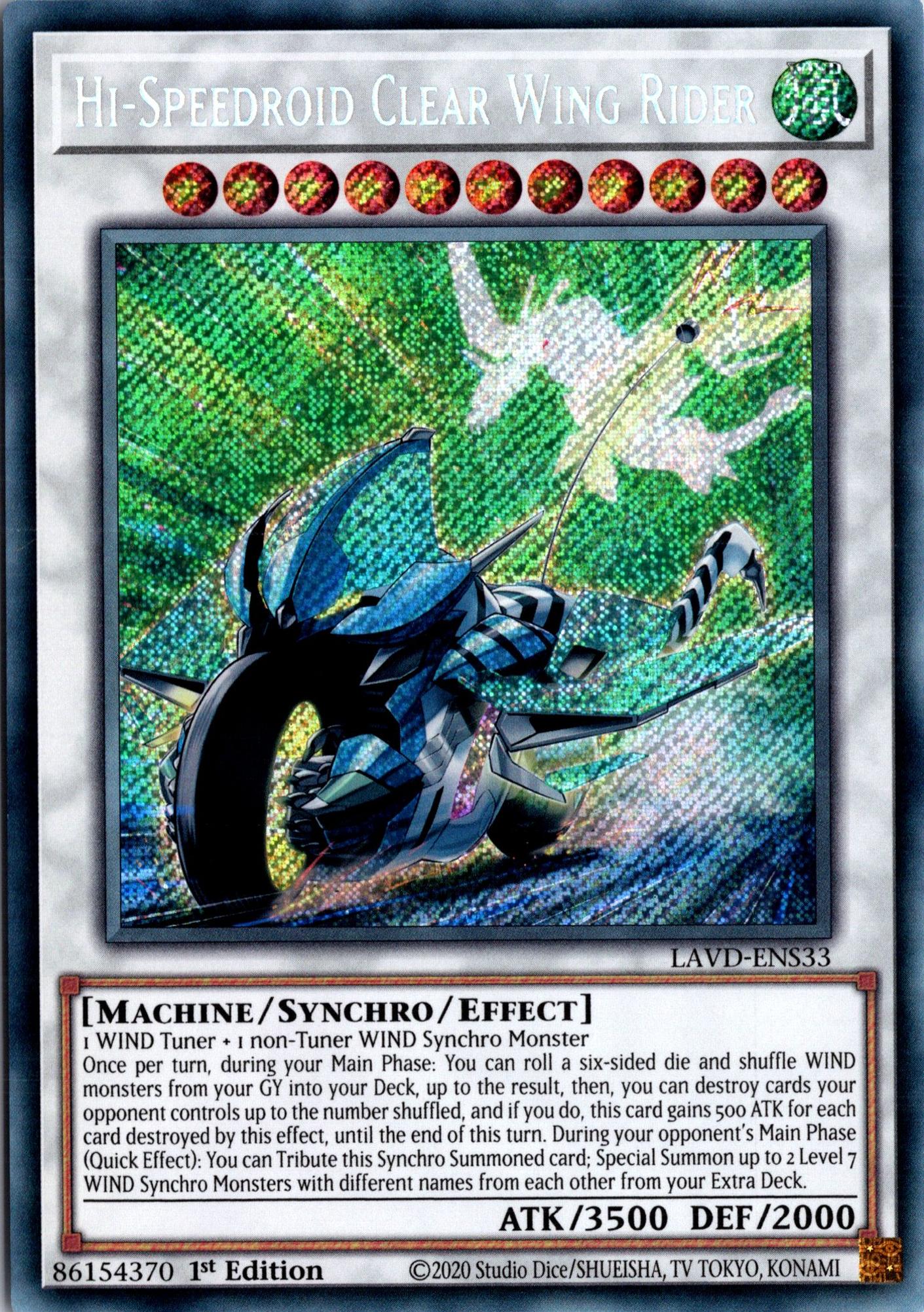 Hi-Speedroid Clear Wing Rider - LAVD-ENS33 - 1st Edition - Secret Rare