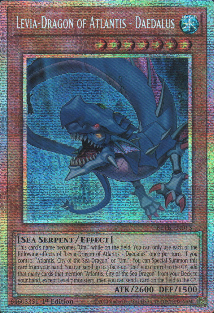 Levia-Dragon of Atlantis - Daedalus - BETB-EN013 - 1st Edition - Starlight Rare