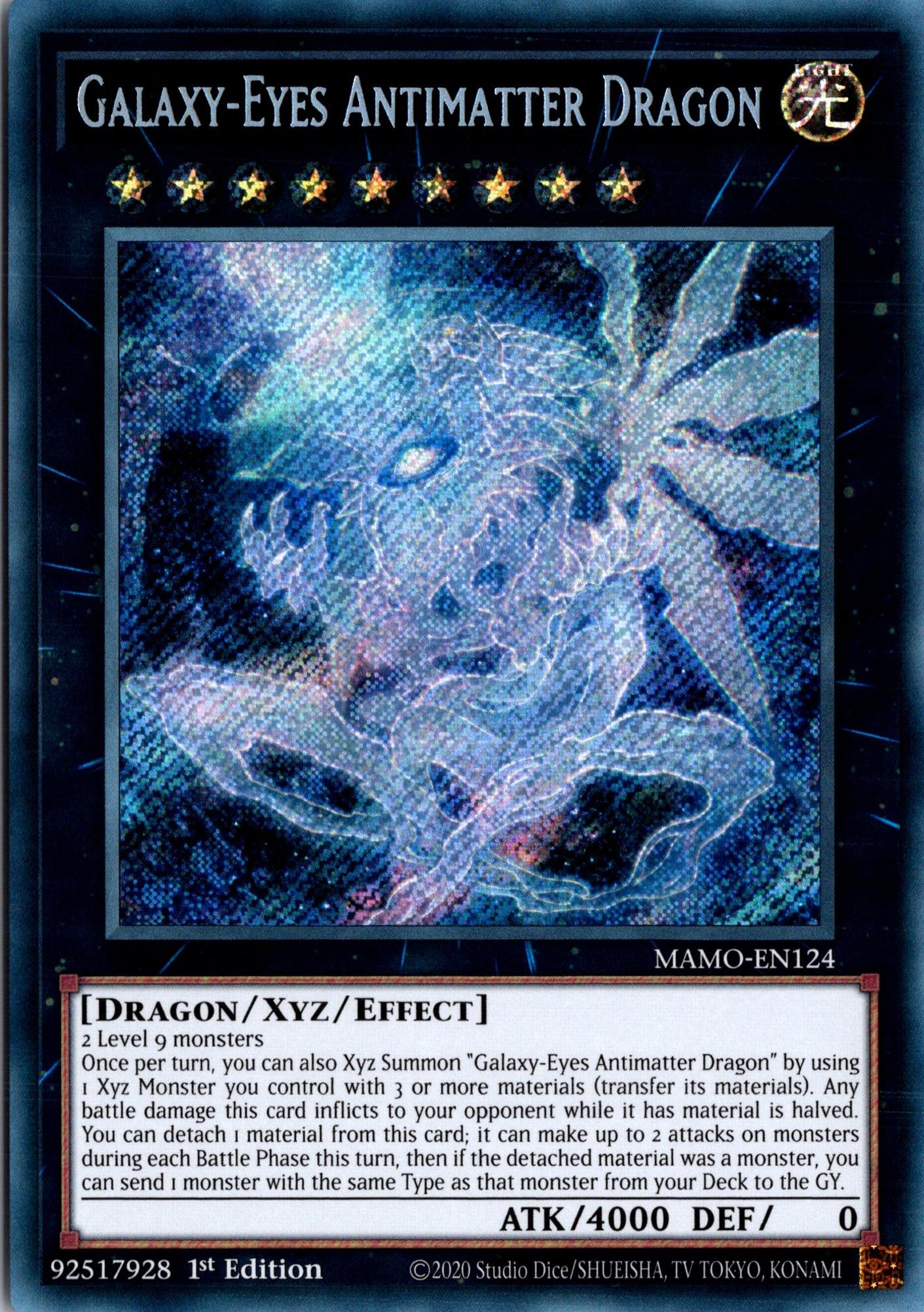 Galaxy-Eyes Antimatter Dragon - MAMO-EN124 - 1st Edition - Secret Rare