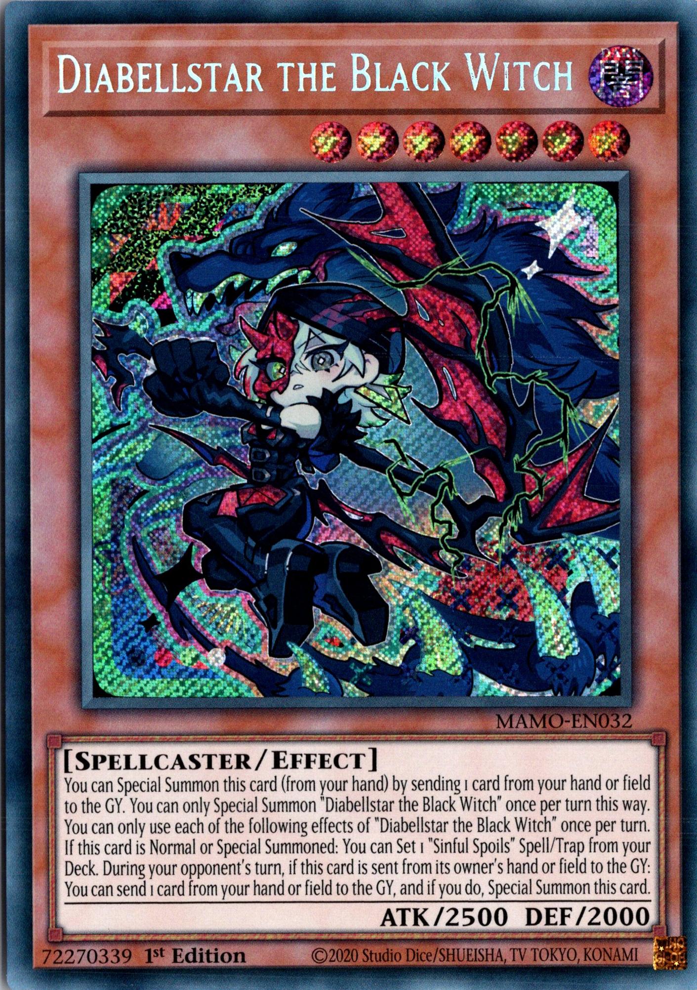 Diabellstar the Black Witch - MAMO-EN032 - 1st Edition - Secret Rare