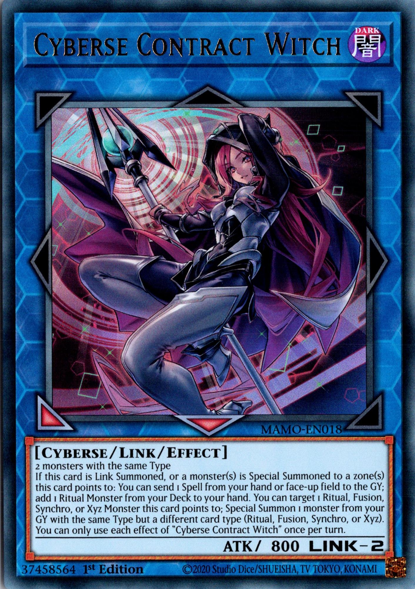 Cyberse Contract Witch - MAMO-EN018 - 1st Edition - Ultra Rare