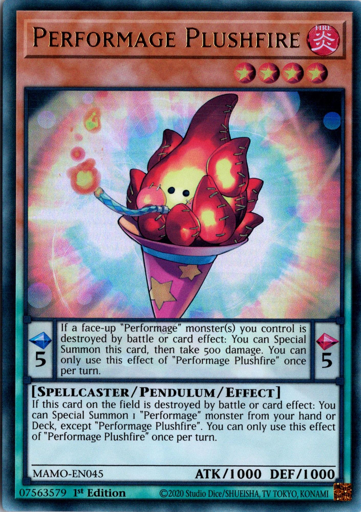 Performage Plushfire - MAMO-EN045 - 1st Edition - Ultra Rare