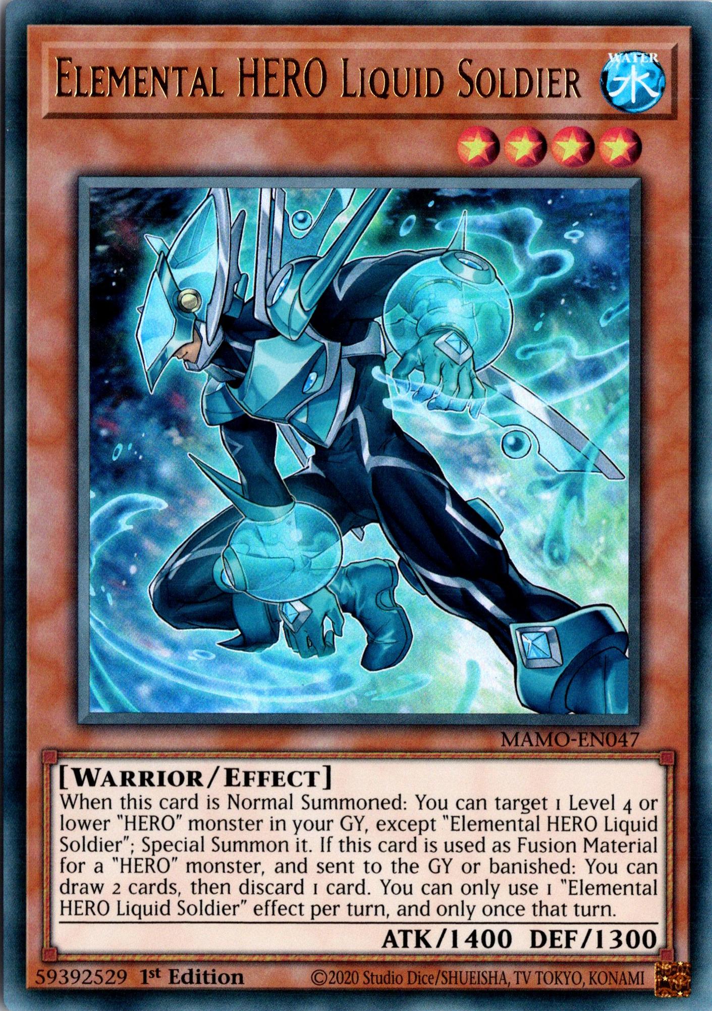 Elemental HERO Liquid Soldier - MAMO-EN047 - 1st Edition - Ultra Rare
