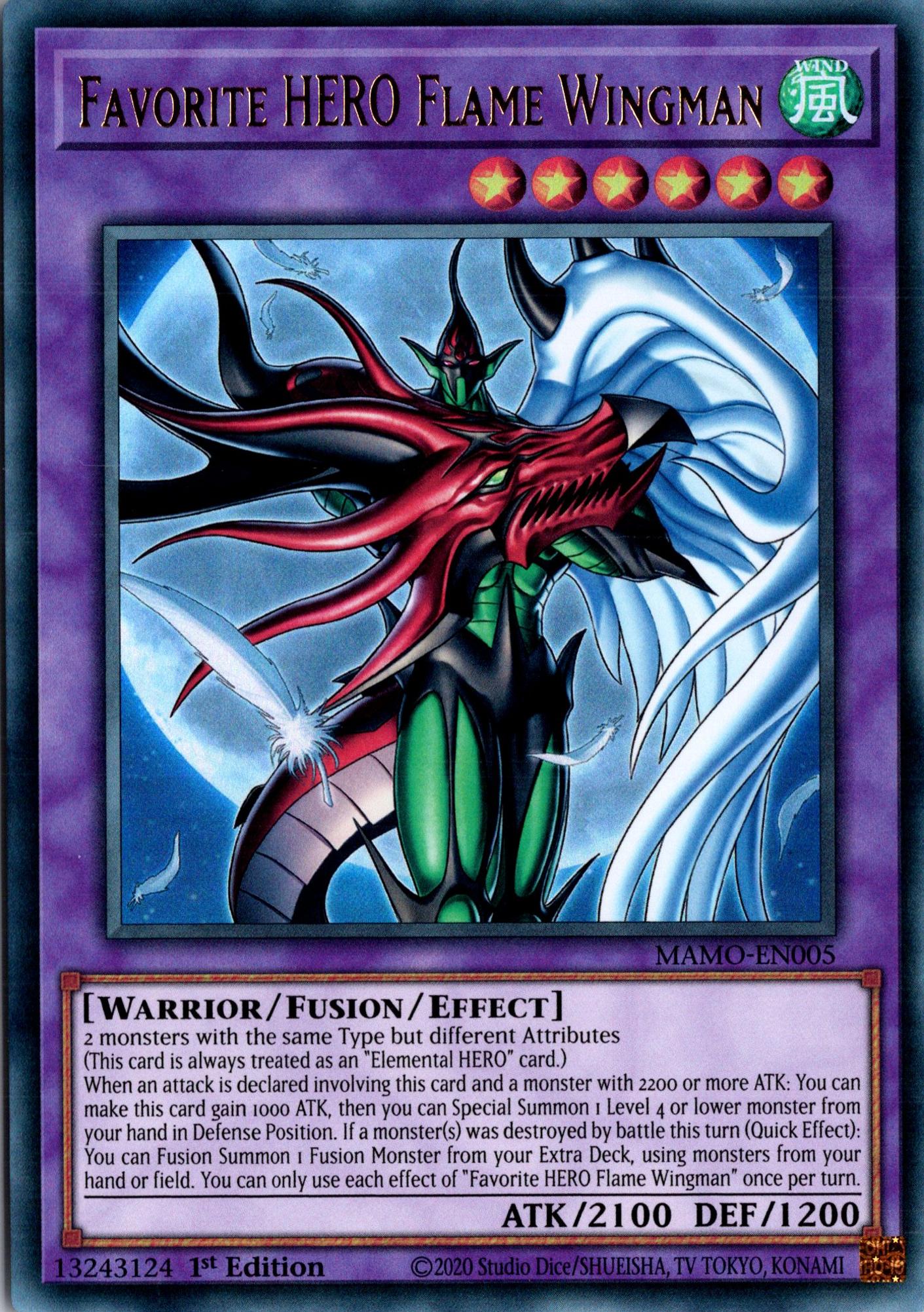 Favorite HERO Flame Wingman - MAMO-EN005 - 1st Edition - Ultra Rare