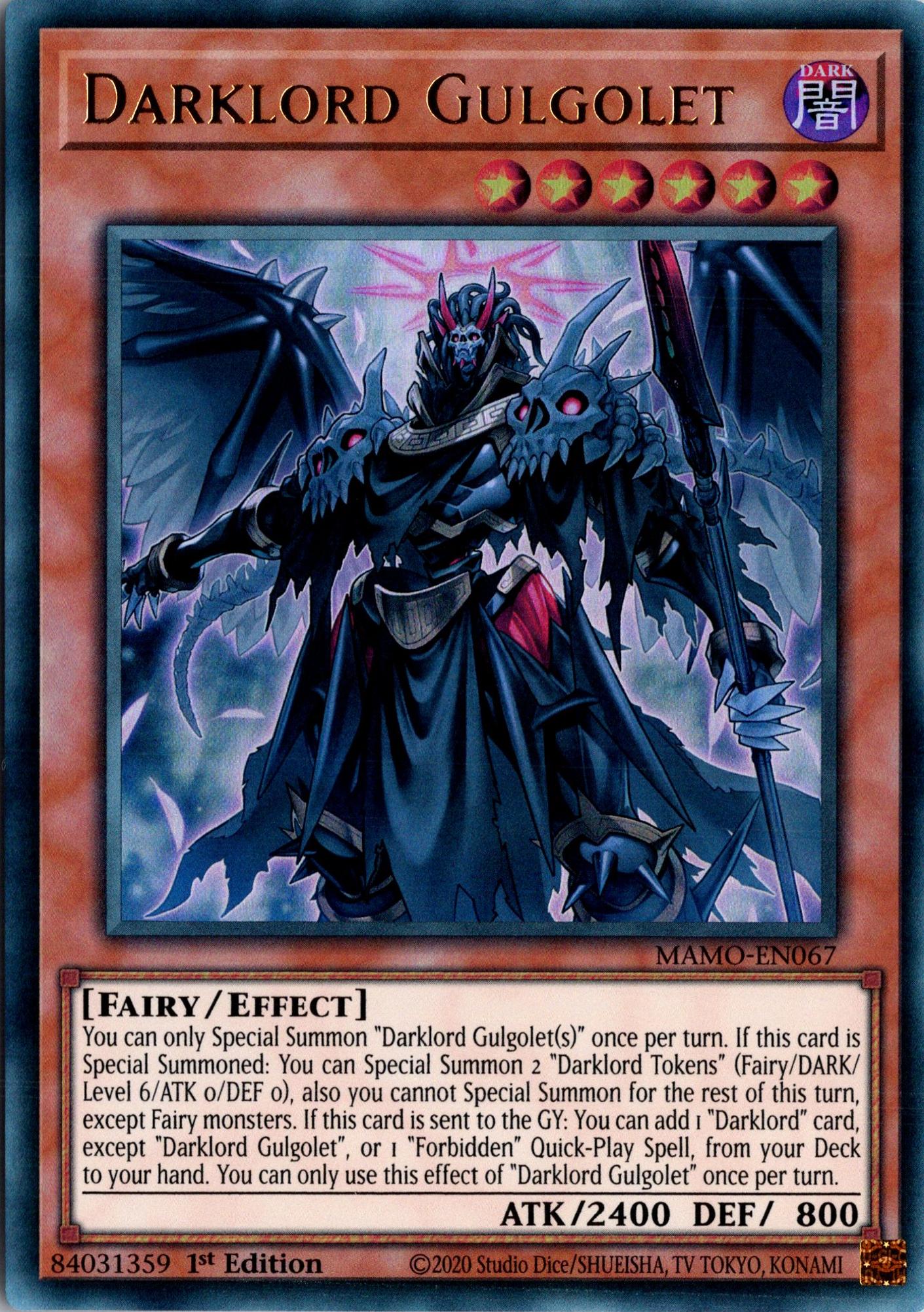 Darklord Gulgolet - MAMO-EN067 - 1st Edition - Ultra Rare