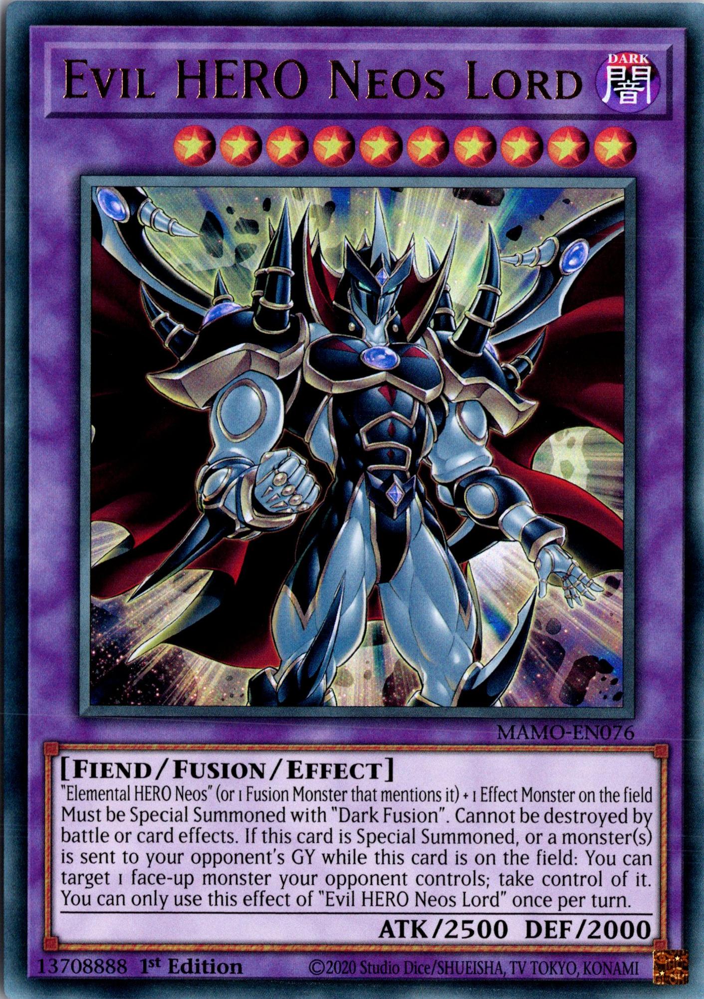 Evil HERO Neos Lord - MAMO-EN076 - 1st Edition - Ultra Rare