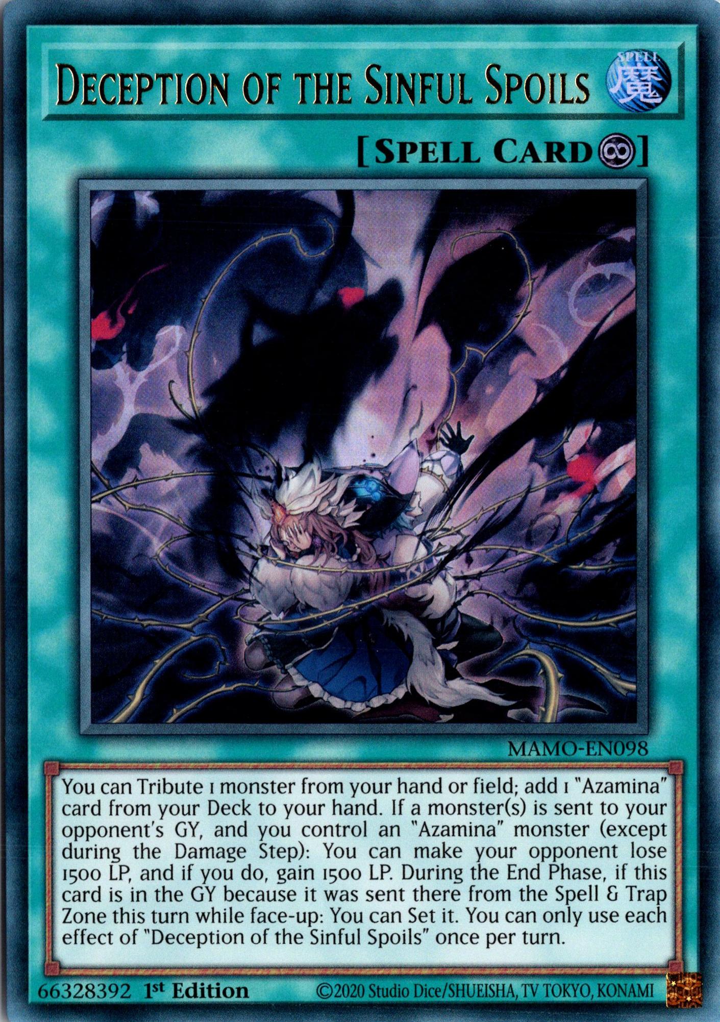 Deception of the Sinful Spoils - MAMO-EN098 - 1st Edition - Ultra Rare