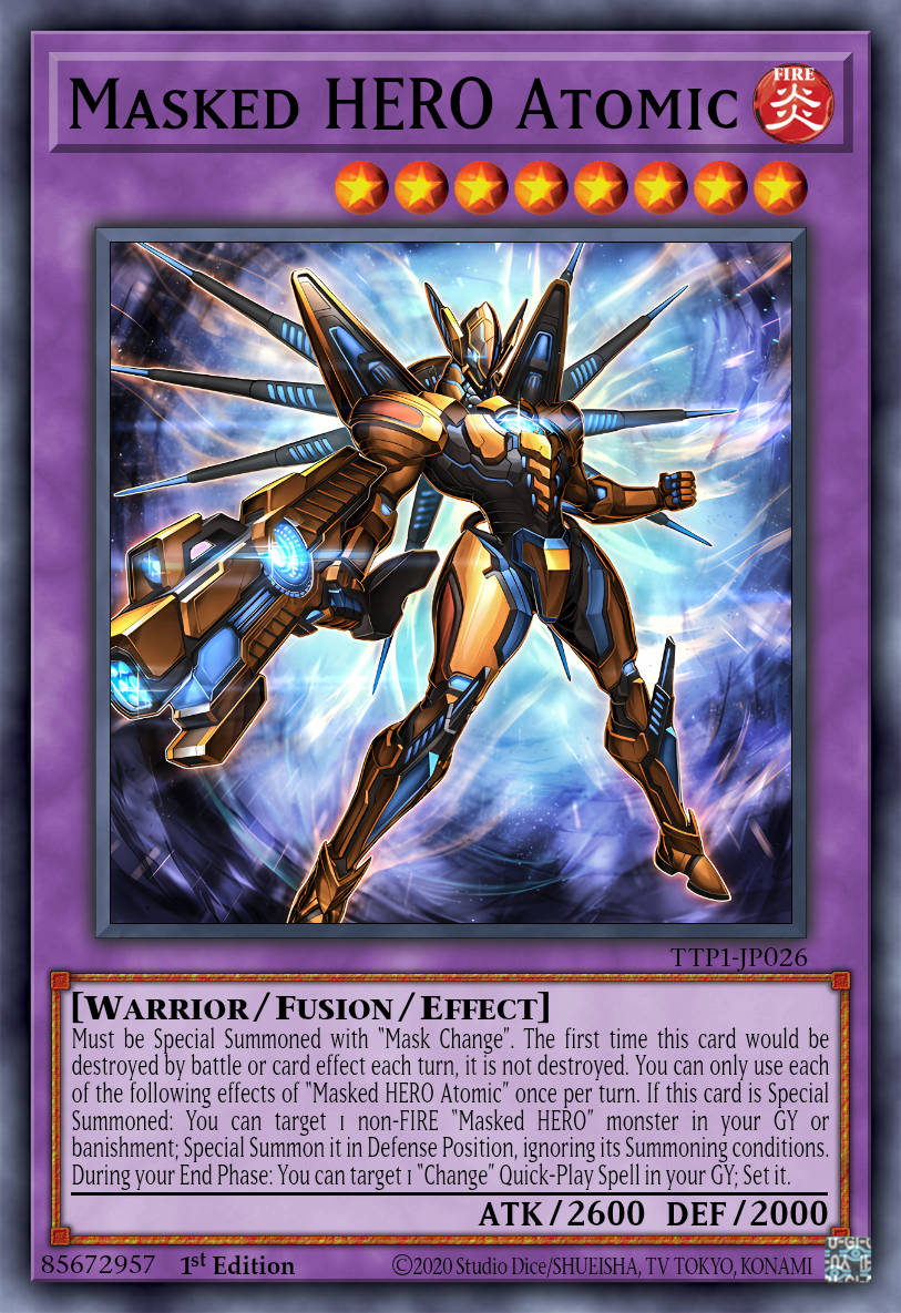 Masked HERO Atomic - MZMU-EN016 - 1st Edition - Super Rare