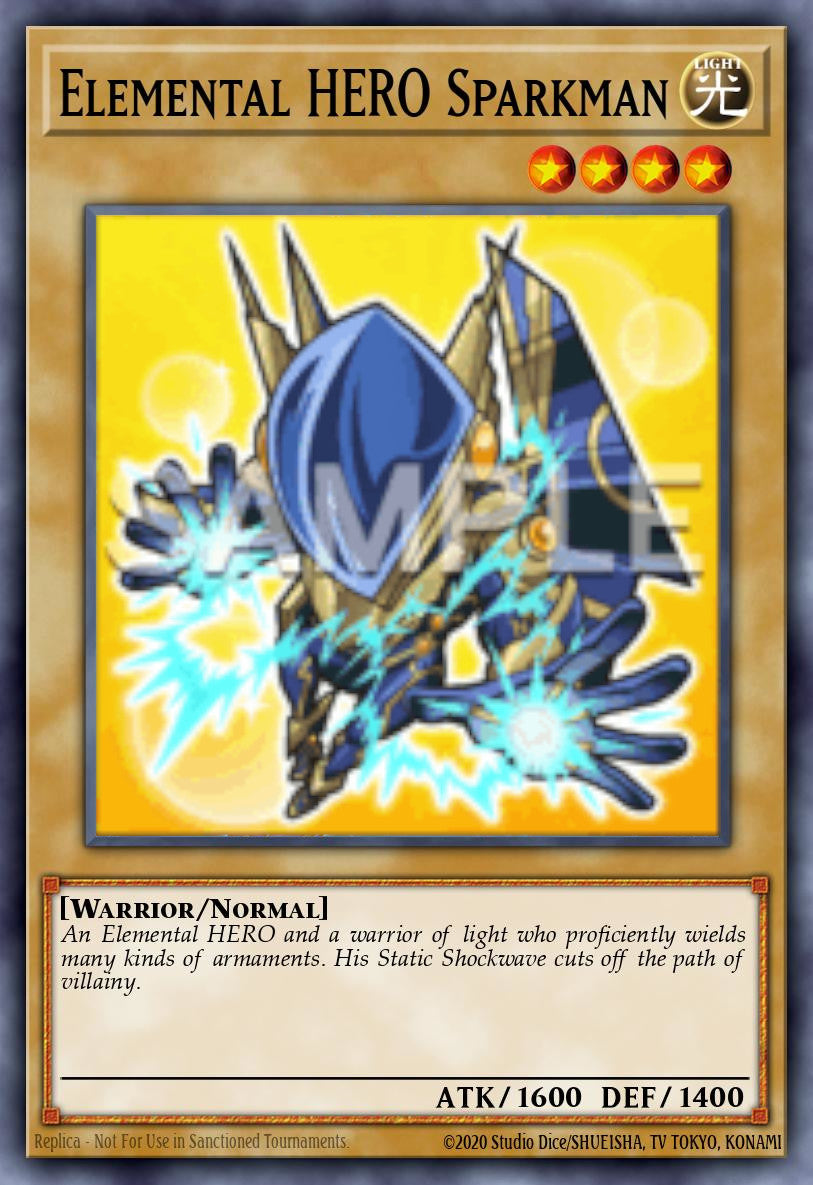 Elemental HERO Sparkman (Chibi Artwork) - MZMU-EN059 - 1st Edition - Secret Rare