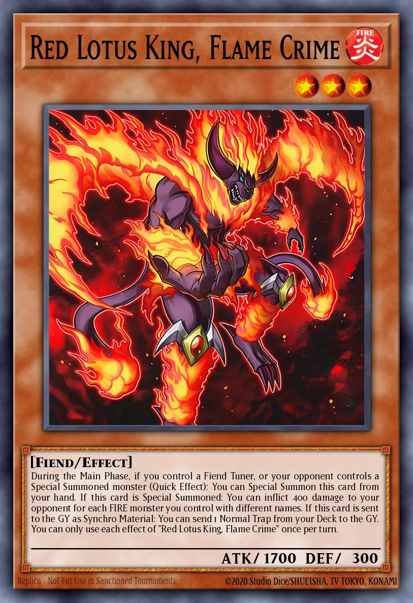 Red Lotus King, Flame Crime - MZMU-EN077 - 1st Edition - Ultra Rare