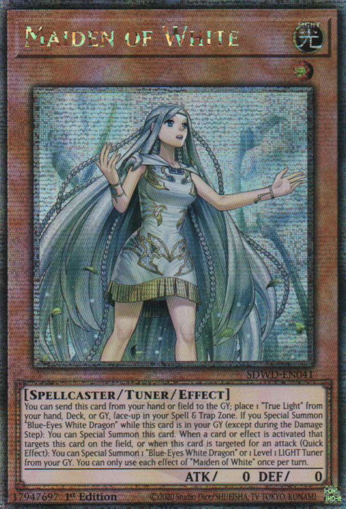 Maiden of White - SDWD-EN041 - 1st Edition - Quarter Century Secret Rare