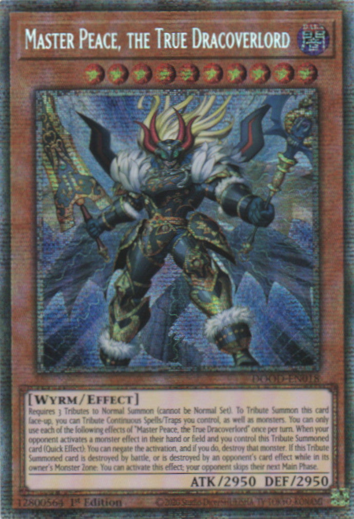Master Peace, the True Dracoverlord - DOOD-EN018 - 1st Edition - Starlight Rare