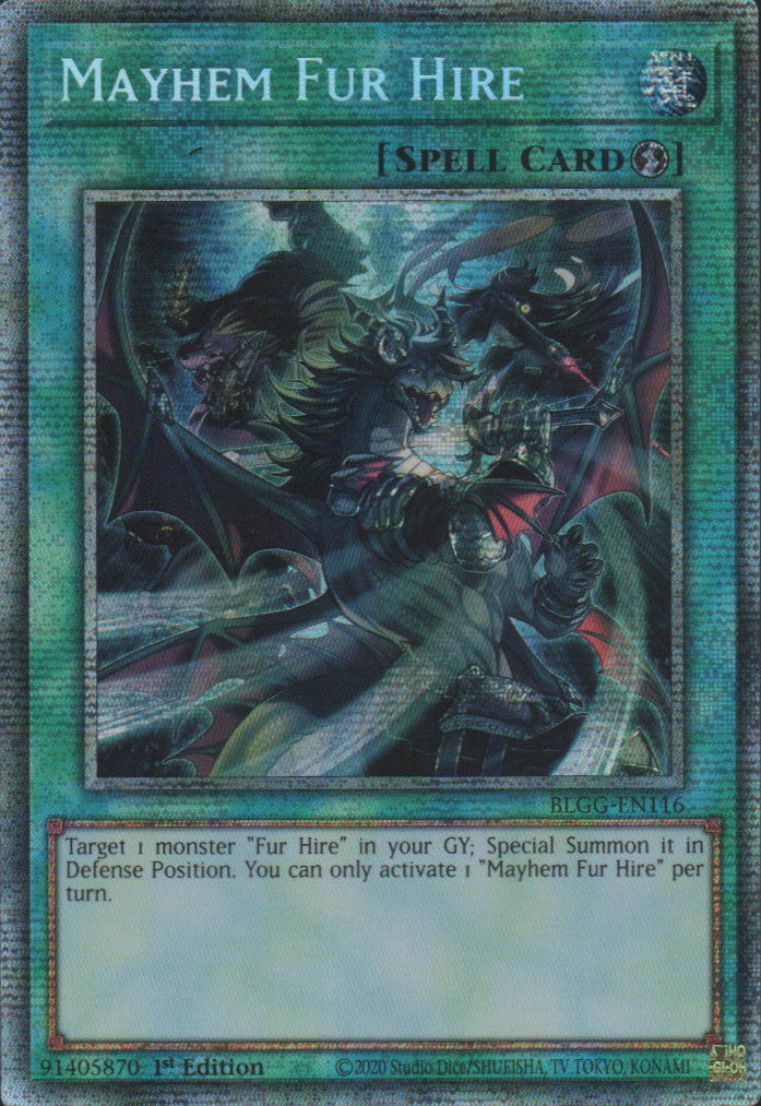 Mayhem Fur Hire - BLGG-EN116 - 1st Edition - Starlight Rare