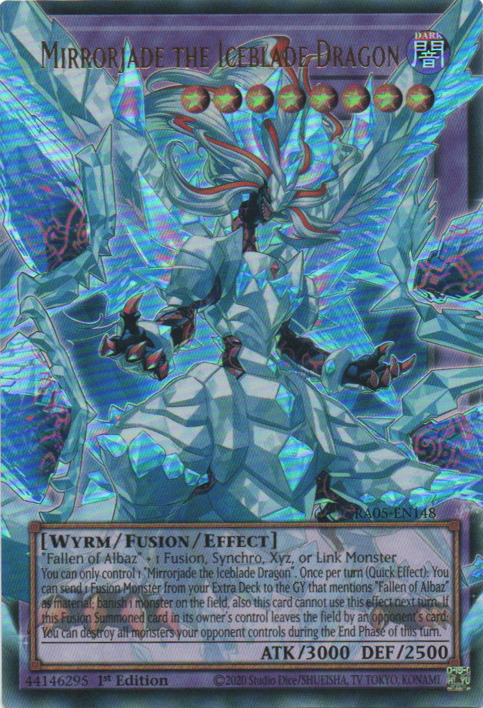 Mirrorjade the Iceblade Dragon (Extended Art) - RA05-EN148 - 1st Edition - Ultra Rare
