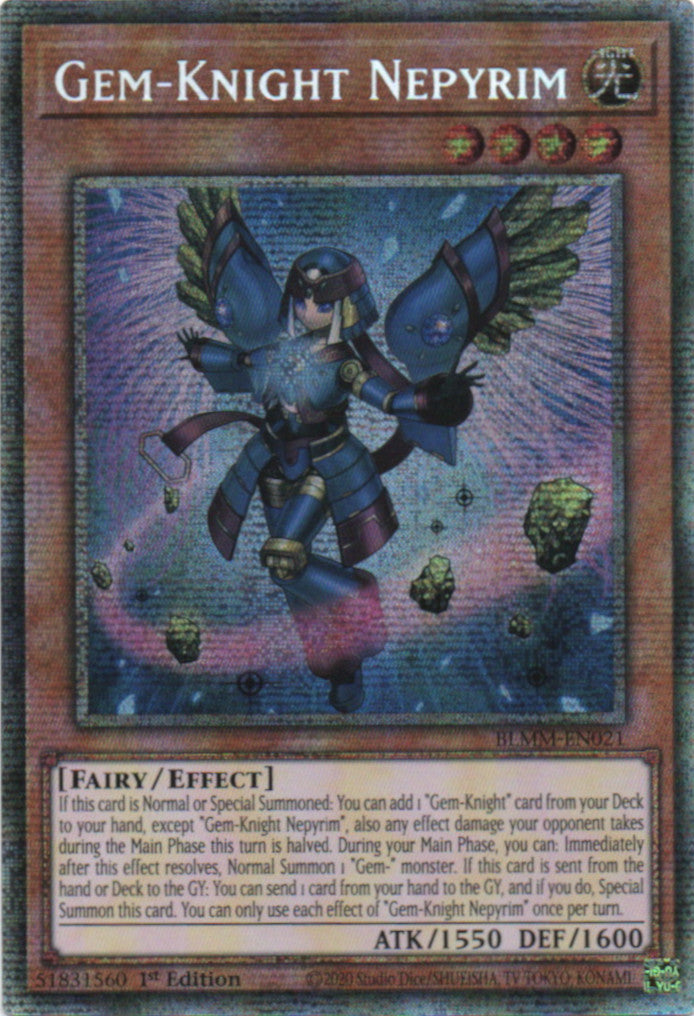 Gem-Knight Nepyrim - BLMM-EN021 - 1st Edition - Starlight Rare