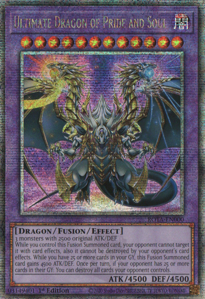 Ultimate Dragon of Pride and Soul - ROTA-EN000 - 1st Edition - Quarter Century Secret Rare