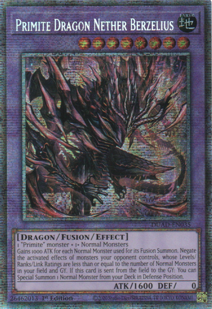 Primite Dragon Nether Berzelius - DUAD-EN035 - 1st Edition - Starlight Rare