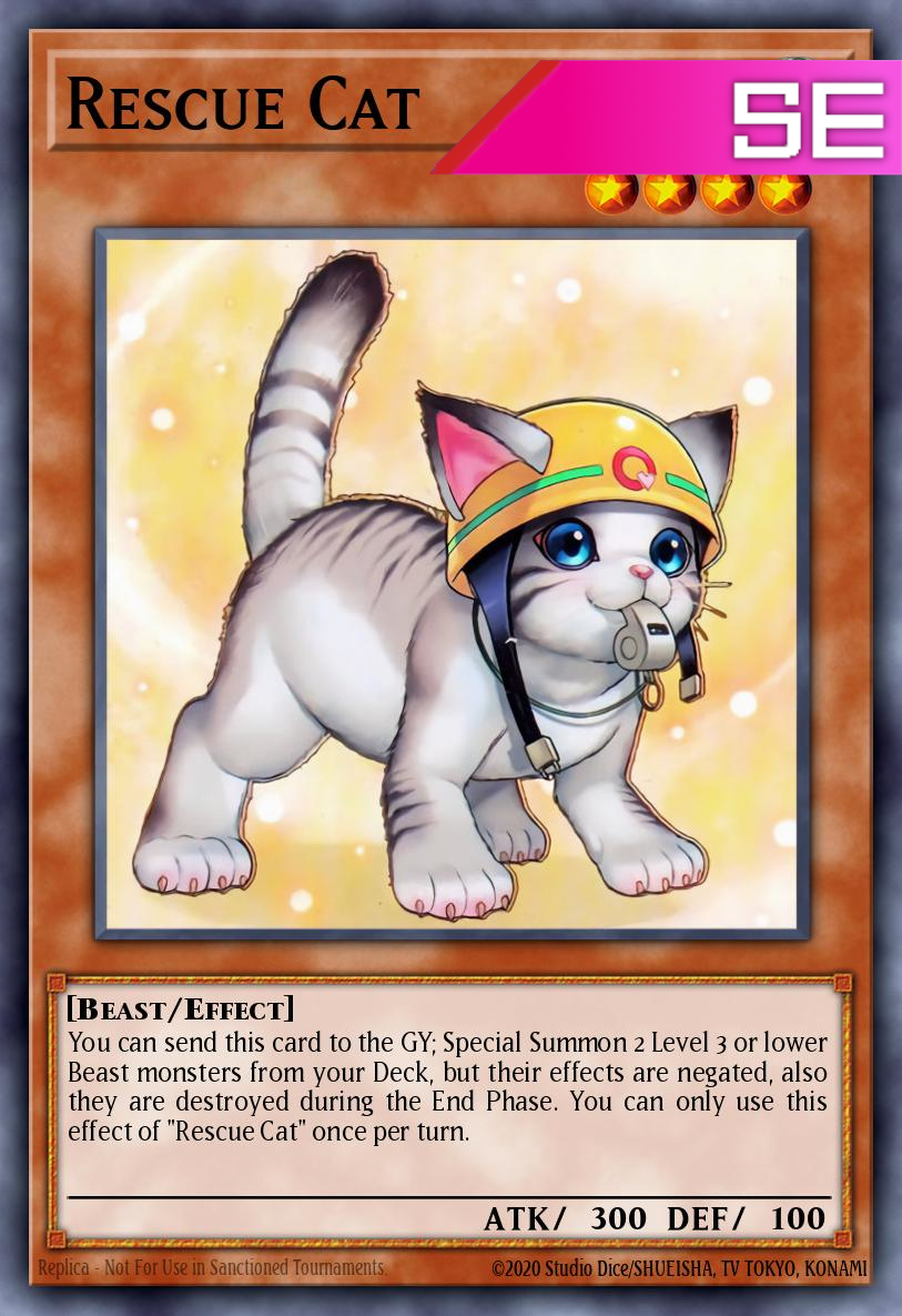 Rescue Cat (alternate art) - RA02-EN001 - 1st Edition - Secret Rare