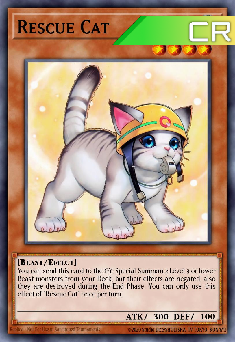 Rescue Cat (alternate art) - RA02-EN001 - 1st Edition - Collector's Rare