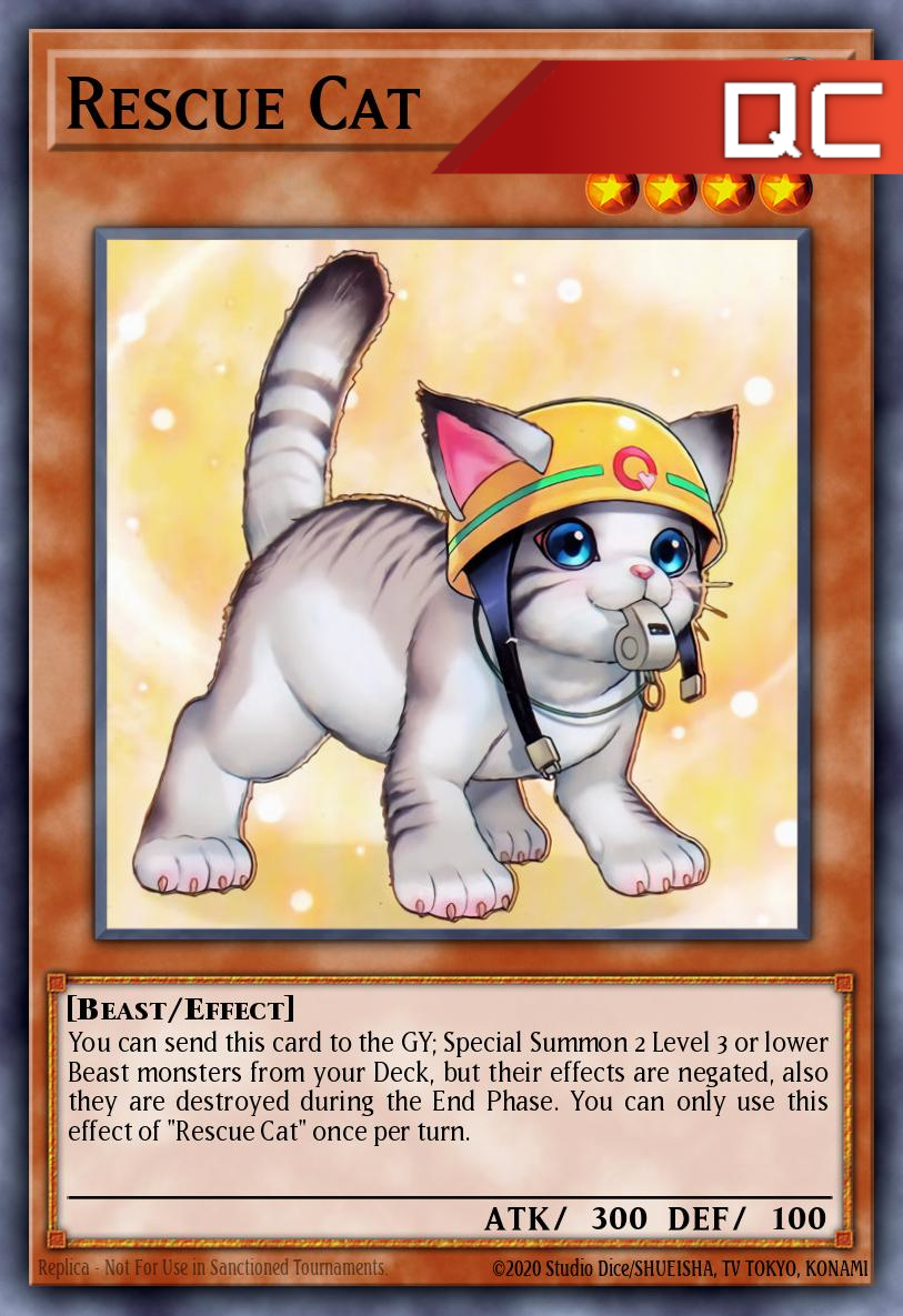 Rescue Cat (alternate art) - RA02-EN001 - 1st Edition - Quarter Century Secret Rare