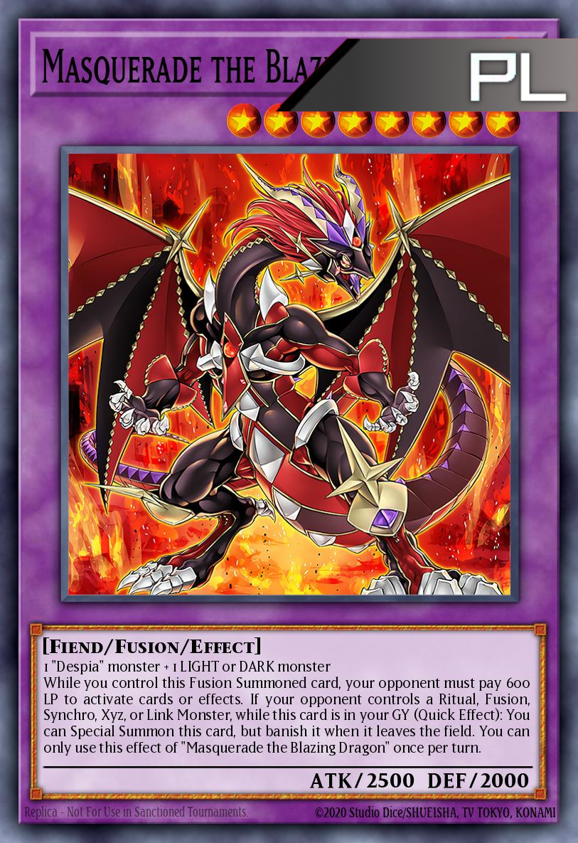 Masquerade the Blazing Dragon - RA02-EN022 - 1st Edition - Platinum Secret Rare