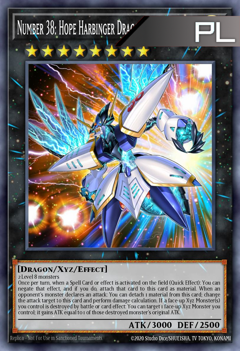 Number 38: Hope Harbinger Dragon Titanic Galaxy - RA02-EN036 - 1st Edition - Platinum Secret Rare