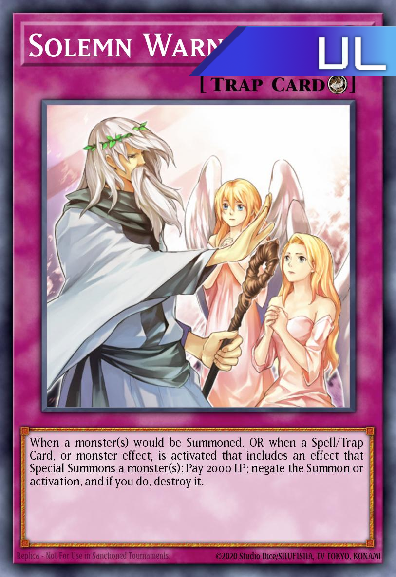 Solemn Warning - RA02-EN078 - 1st Edition - Ultimate Rare