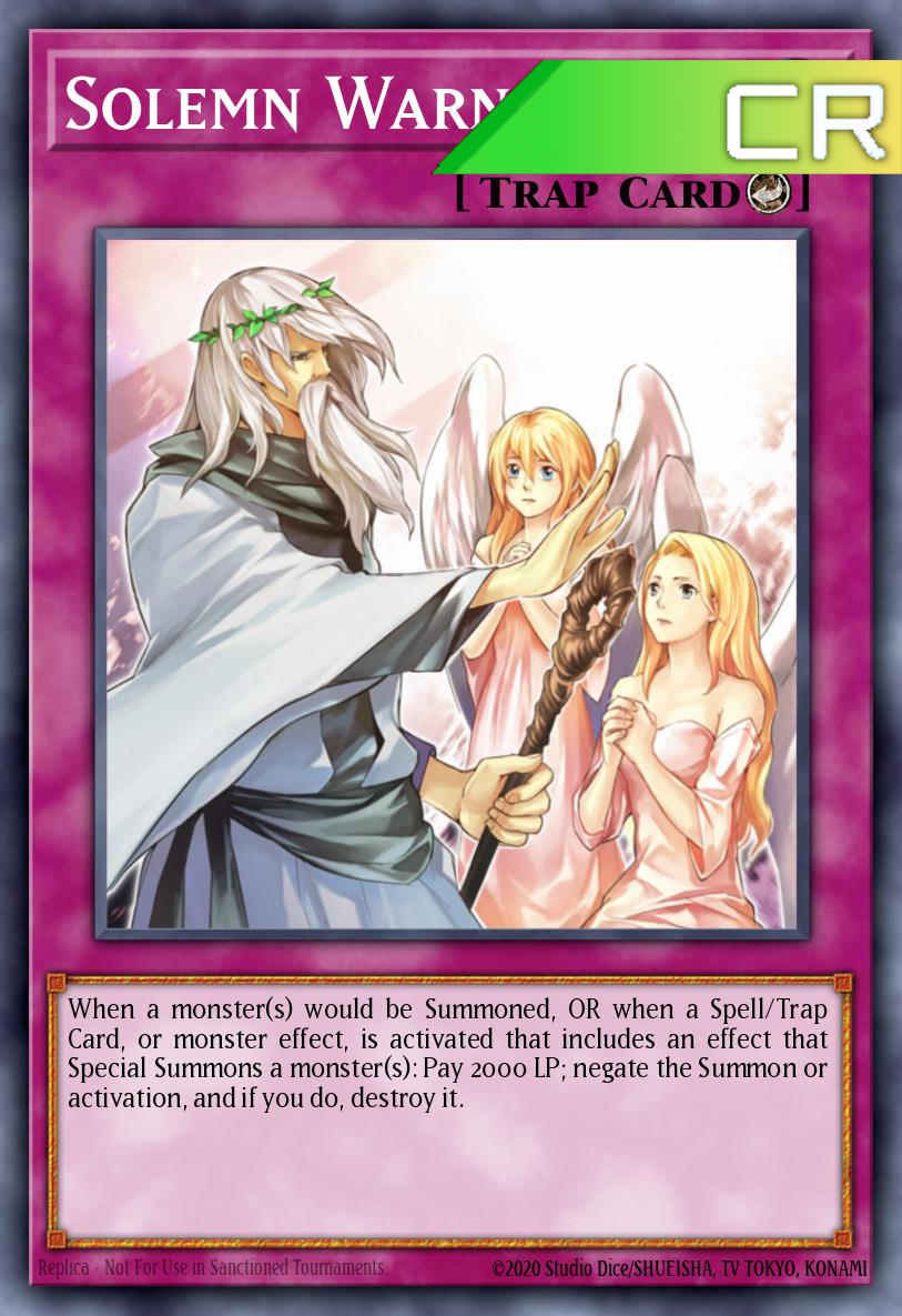 Solemn Warning - RA02-EN078 - 1st Edition - Collector's Rare