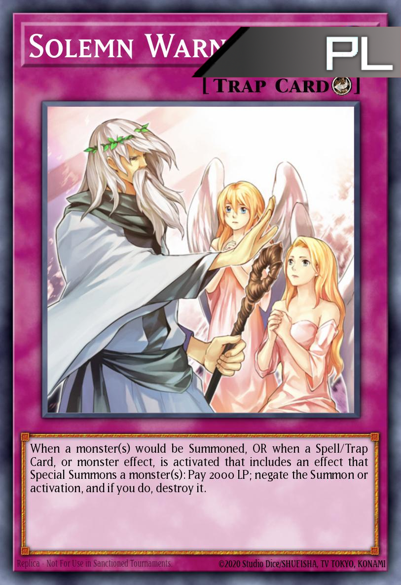 Solemn Warning - RA02-EN078 - 1st Edition - Platinum Secret Rare