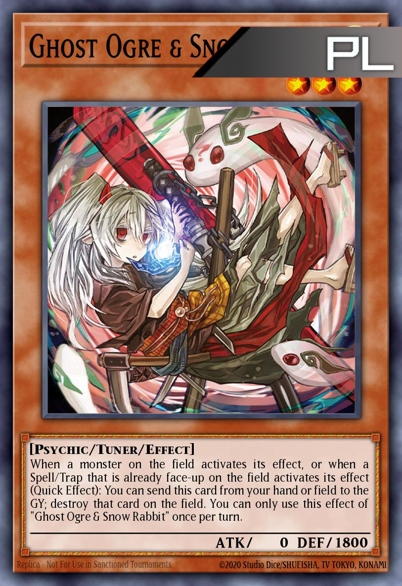 Ghost Ogre & Snow Rabbit (alternate art) - RA02-EN009 - 1st Edition - Platinum Secret Rare