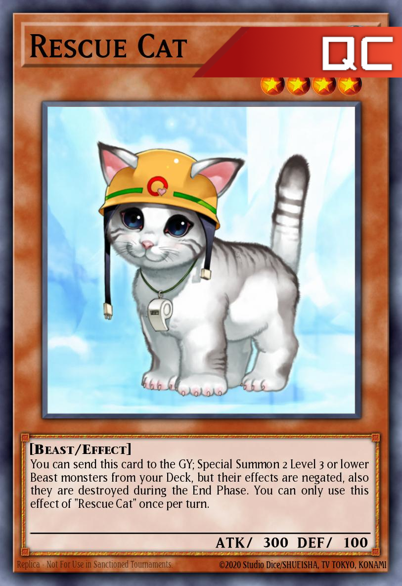 Rescue Cat - RA02-EN001 - 1st Edition - Quarter Century Secret Rare