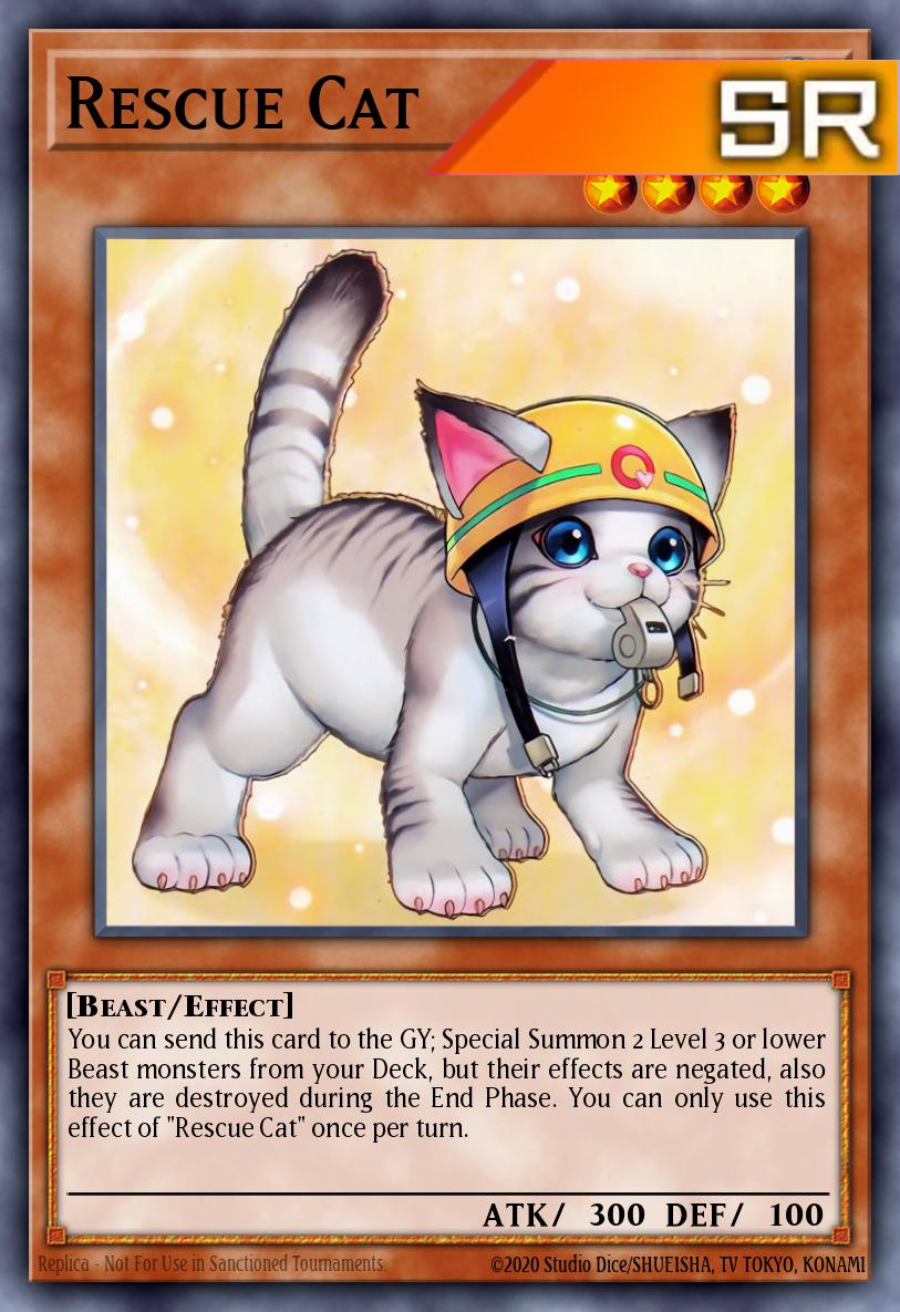 Rescue Cat (alternate art) - RA02-EN001 - 1st Edition - Super Rare