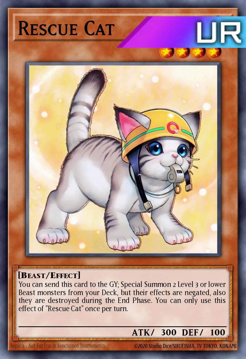 Rescue Cat (alternate art) - RA02-EN001 - 1st Edition - Ultra Rare