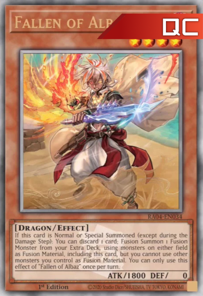 Fallen of Albaz (Alternate Art) - RA04-EN034 - 1st Edition - Quarter Century Secret Rare