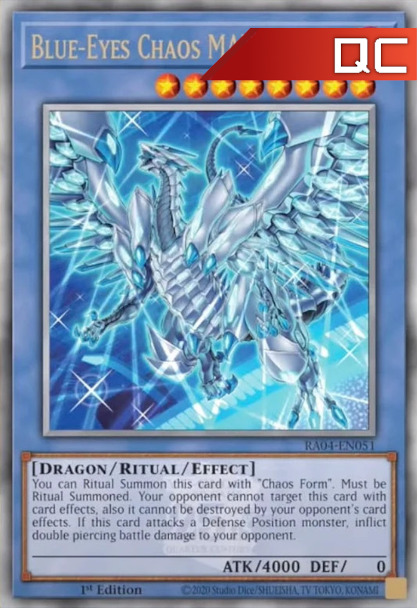 Blue-Eyes Chaos MAX Dragon (Alternate Art) - RA04-EN051 - 1st Edition - Quarter Century Secret Rare