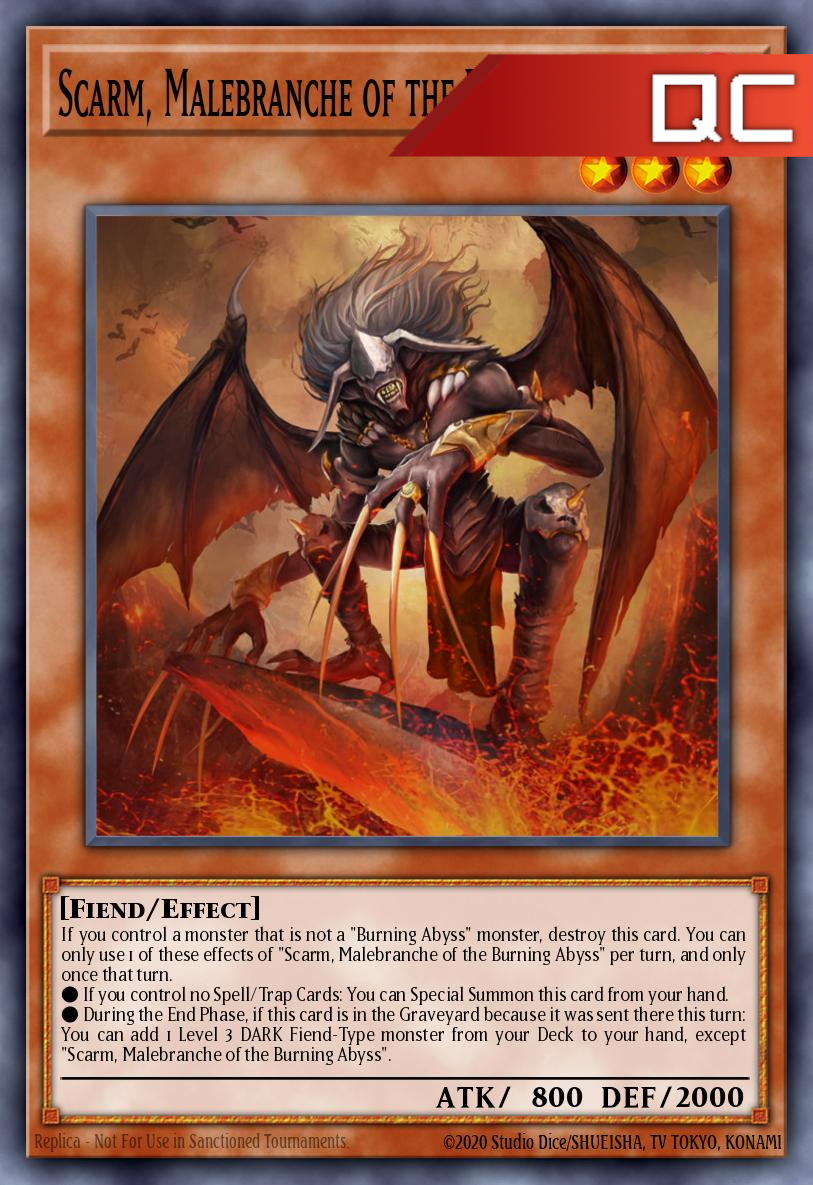 Scarm, Malebranche of the Burning Abyss - RA04-EN233 - 1st Edition - Quarter Century Secret Rare