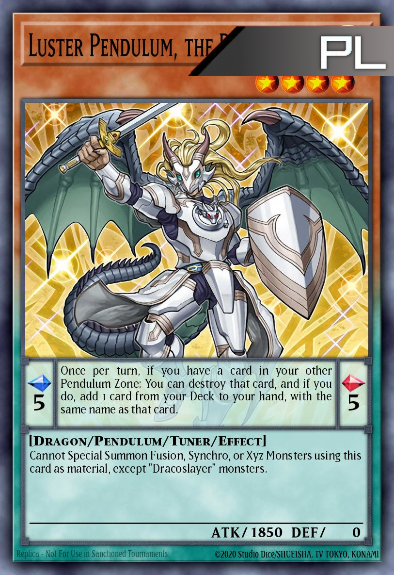 Luster Pendulum, the Dracoslayer - RA04-EN252 - 1st Edition - Platinum Secret Rare
