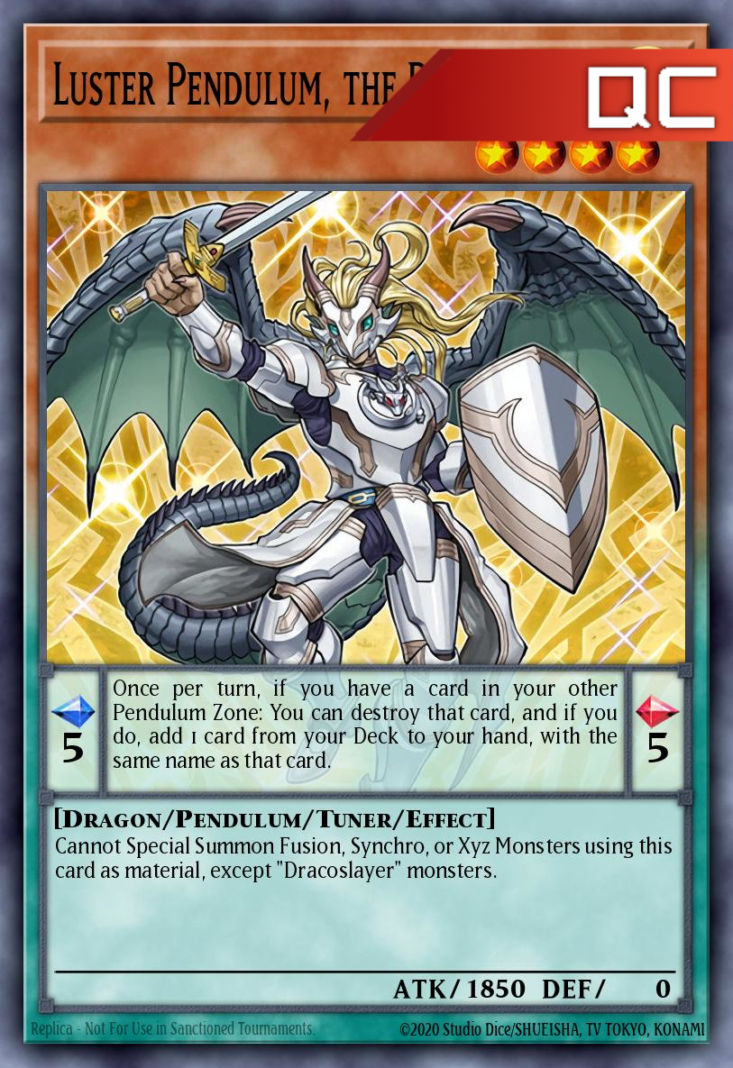 Luster Pendulum, the Dracoslayer - RA04-EN252 - 1st Edition - Quarter Century Secret Rare