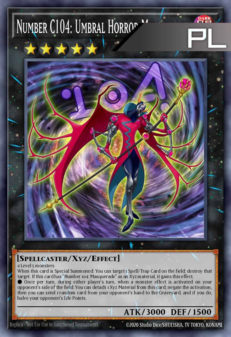 Number C104: Umbral Horror Masquerade - RA05-EN046 - 1st Edition - Platinum Secret Rare