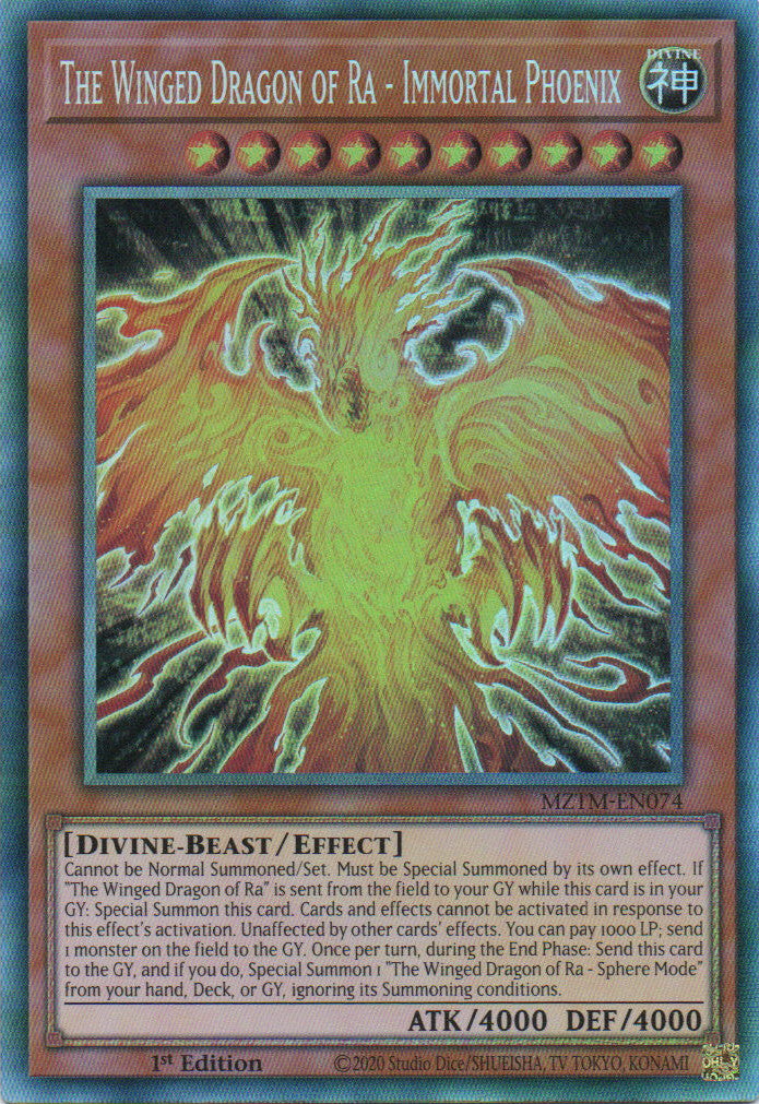 The Winged Dragon of Ra – Immortal Phoenix - MZTM-EN074 - 1st Edition - Collector's Rare