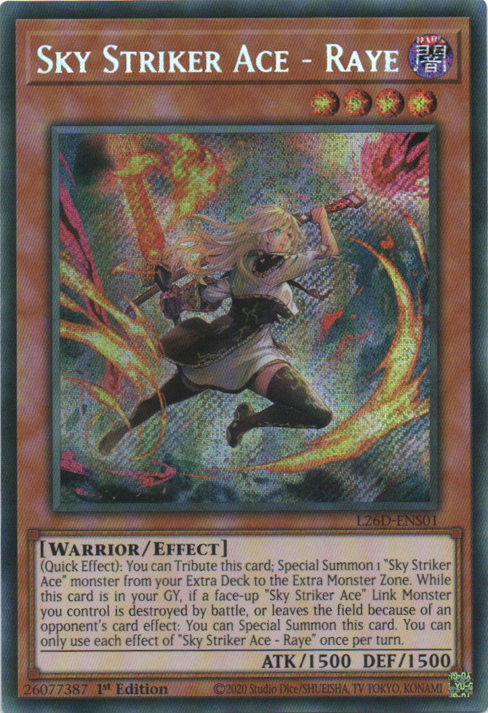 Sky Striker Ace - Raye (alternate artwork) - L26D-ENS01 - 1st Edition - Secret Rare