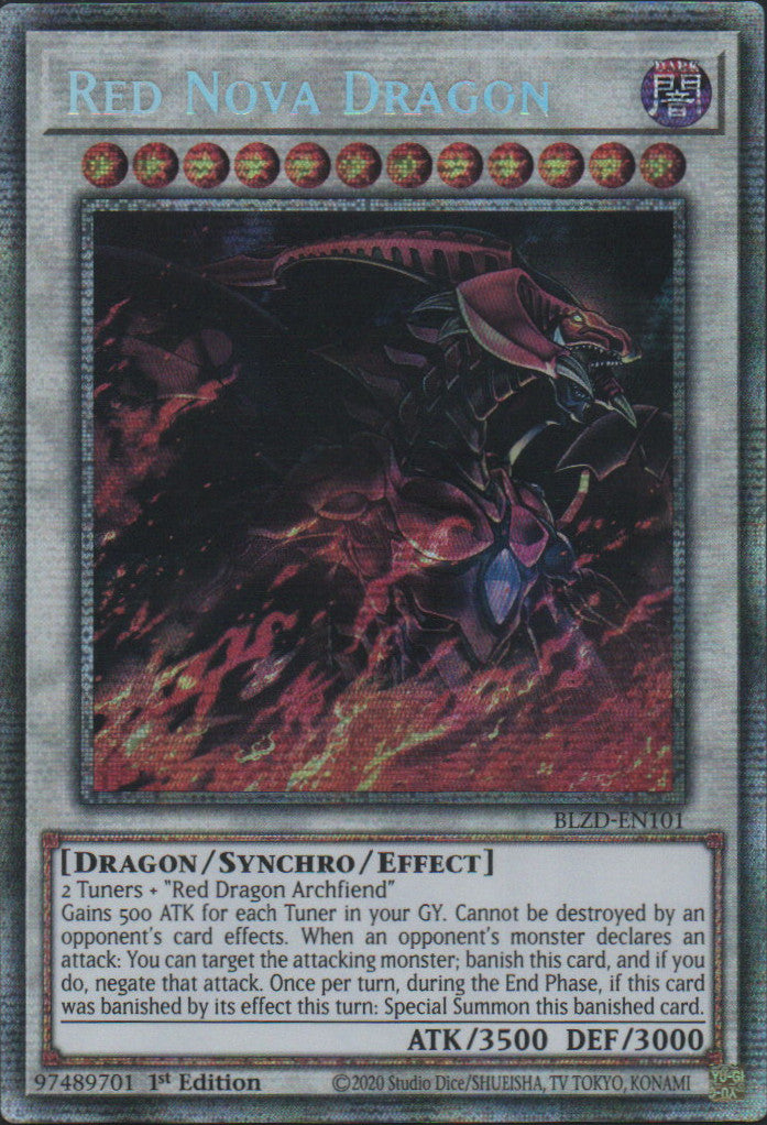 Red Nova Dragon - BLZD-EN101 - 1st Edition - Starlight Rare