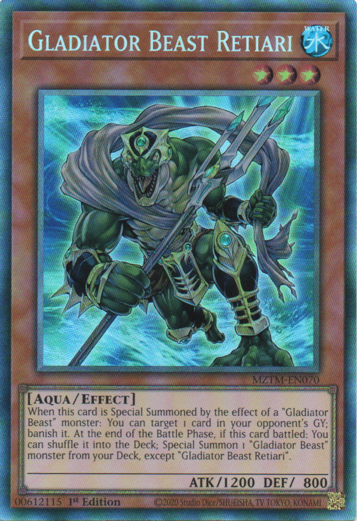 Gladiator Beast Retiari - MZTM-EN070 - 1st Edition -Collector's Rare