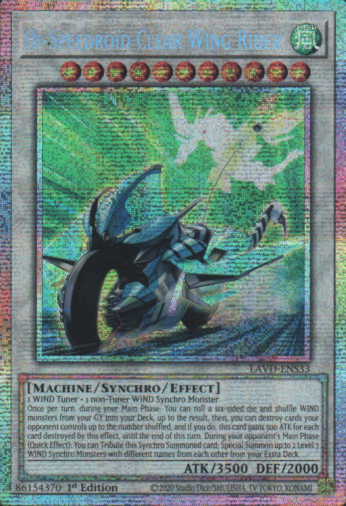 Hi-Speedroid Clear Wing Rider - LAVD-ENS33 - 1st Edition - Starlight Rare