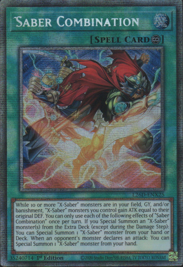 Saber Combination - L26D-ENX25 - 1st Edition - Starlight Rare