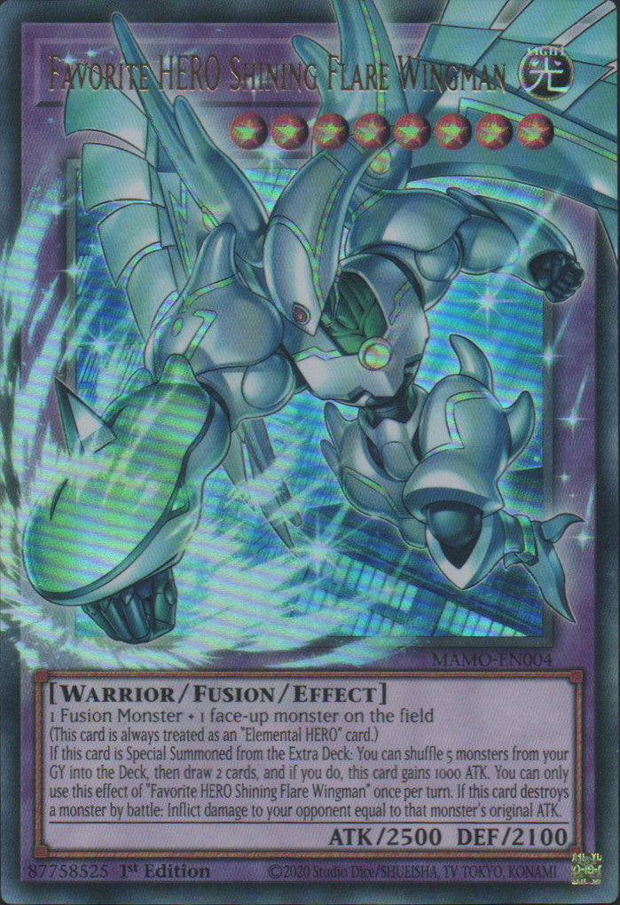 Favorite HERO Shining Flare Wingman (extended art) - MAMO-EN004 - 1st Edition - Ultra Rare
