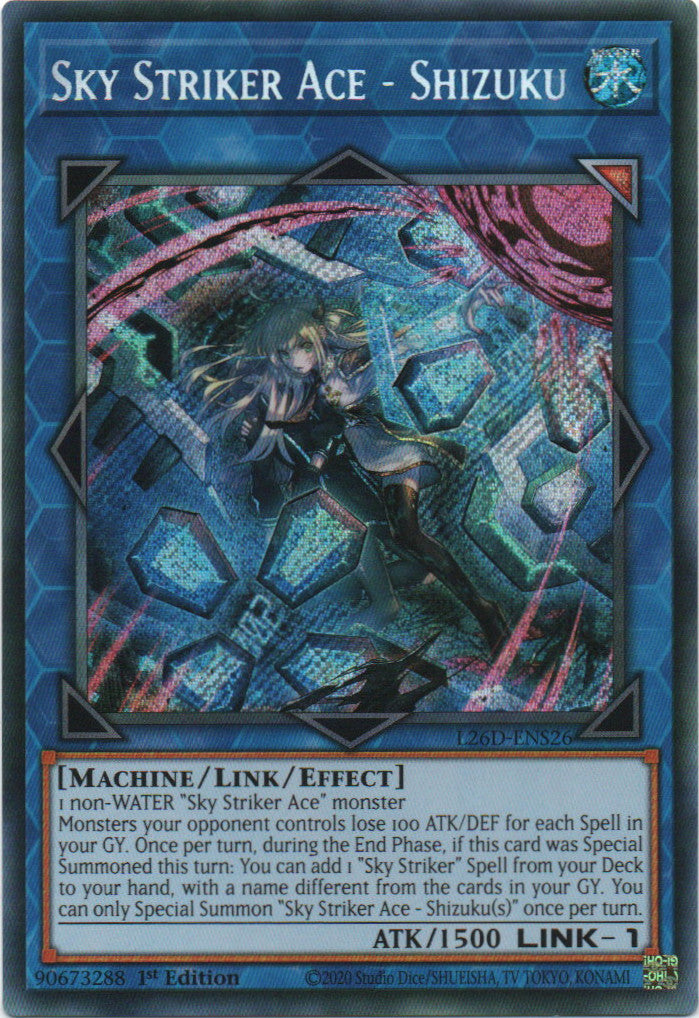 Sky Striker Ace - Shizuku (alternate artwork) - L26D-ENS26 - 1st Edition - Secret Rare