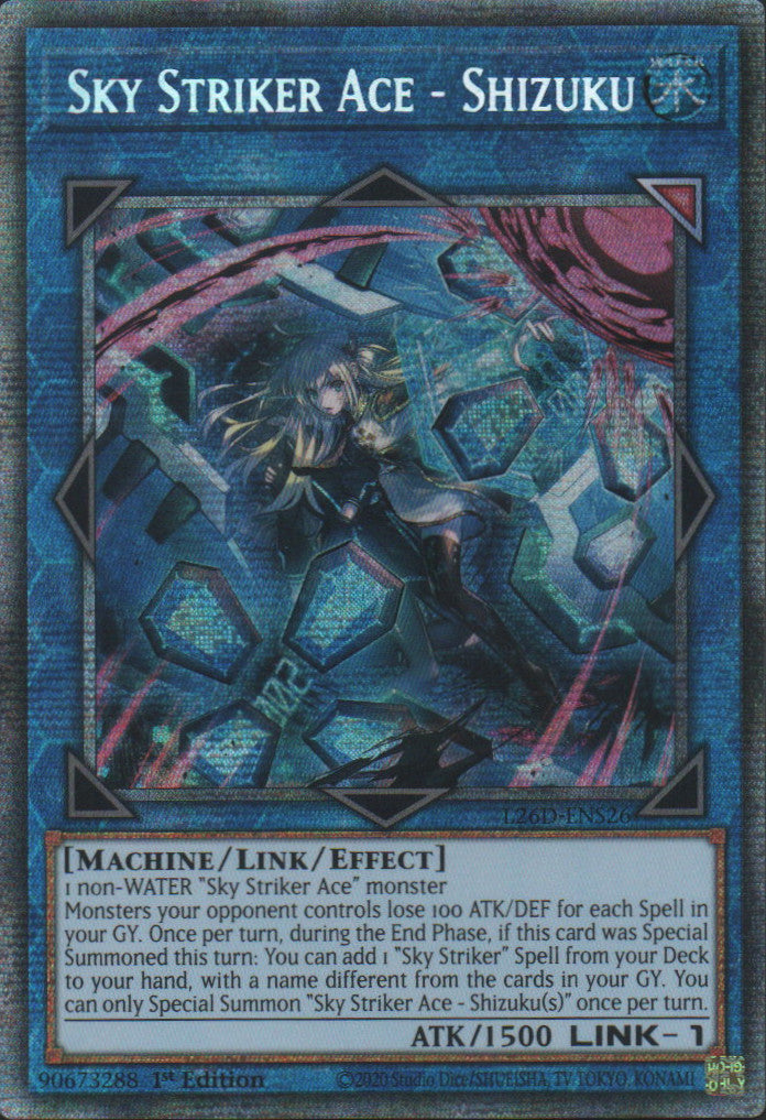 Sky Striker Ace - Shizuku (alternate artwork) - L26D-ENS26 - 1st Edition - Starlight Rare