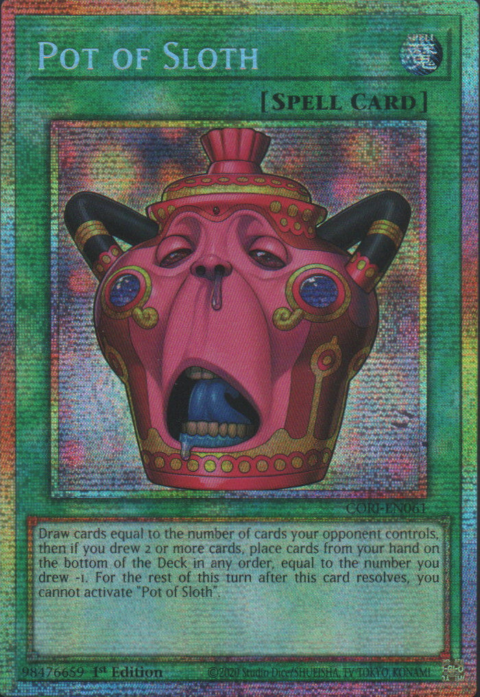 Pot of Sloth - CORI-EN061 - 1st Edition - Starlight Rare
